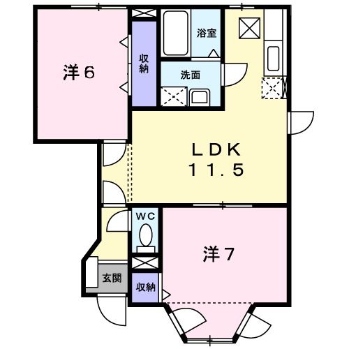 クレストールかたやまの間取り