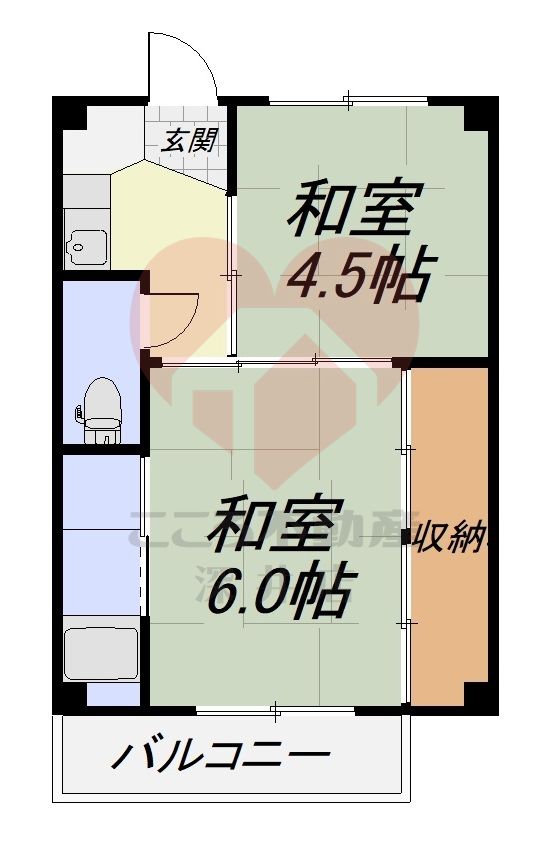 枚方市春日東町のマンションの間取り