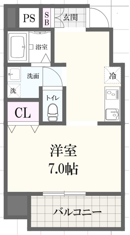 ラ・ウェゾン塚本通の間取り