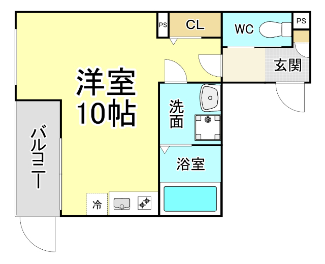 北九州市小倉北区萩崎町のアパートの間取り