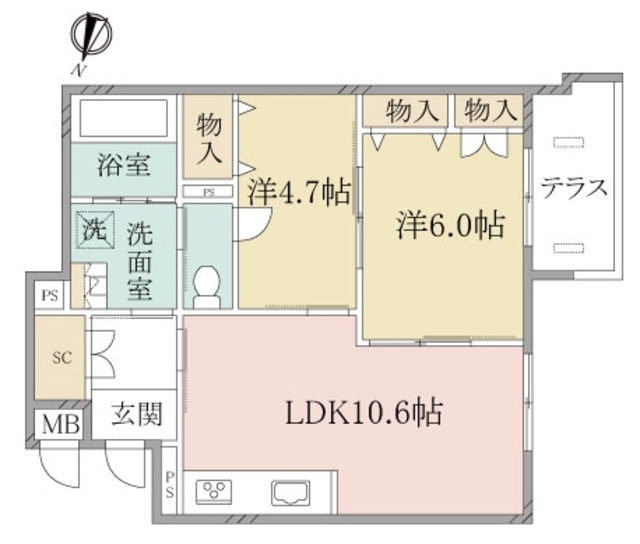 （シニア限定）ヘーベルヴィレッジ立川幸町～ペルレ立川～の間取り