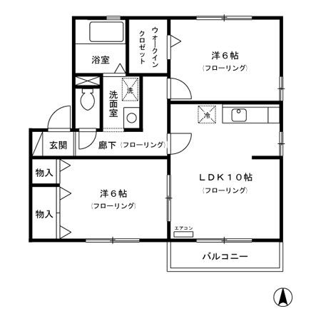 リビングタウン山王　Ｄの間取り