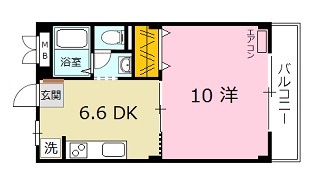 広島市安佐北区倉掛のマンションの間取り