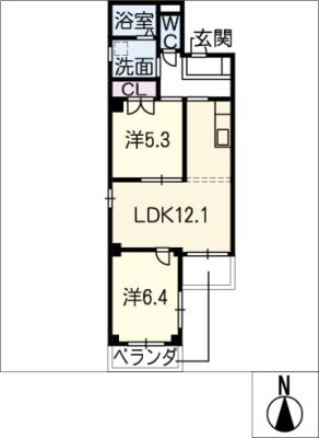 フラットＫの間取り