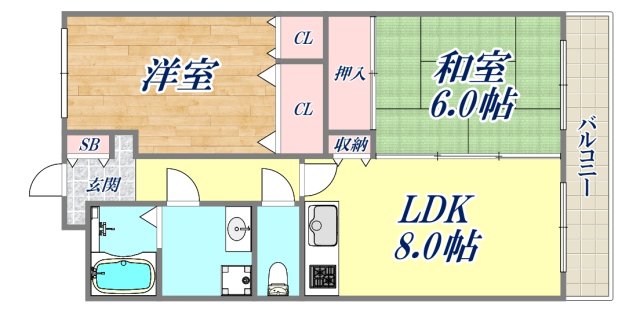 ハイタウン御殿山西の間取り