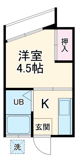 藤沢市亀井野のアパートの間取り