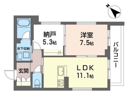 【藤沢市片瀬海岸のマンションの間取り】