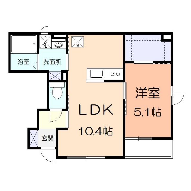 秦野市渋沢のアパートの間取り