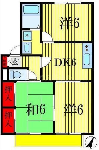 市川市高谷のアパートの間取り