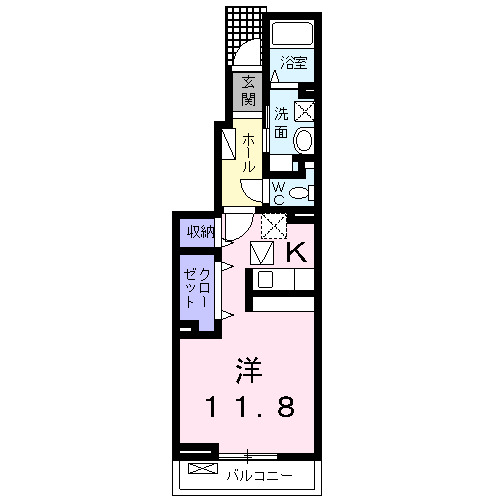 橿原市曽我町のアパートの間取り