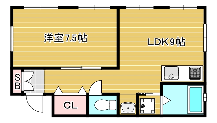 豊中市庄内東町のアパートの間取り