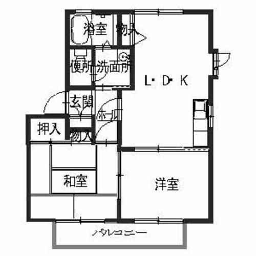 姫路市網干区田井のアパートの間取り