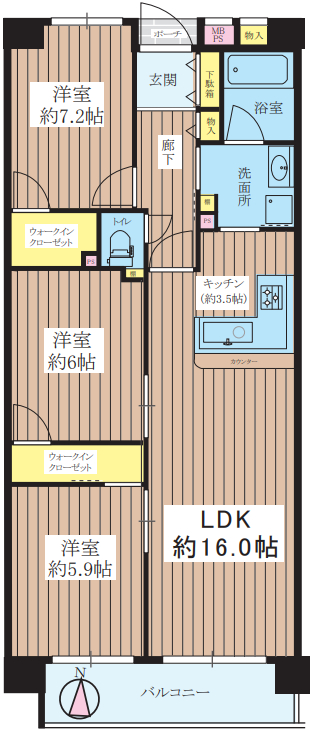 ファミール北大阪リンクスの間取り