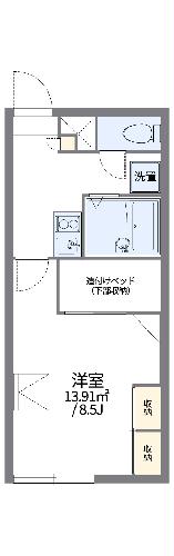 レオパレスロワジール西野Ｃの間取り