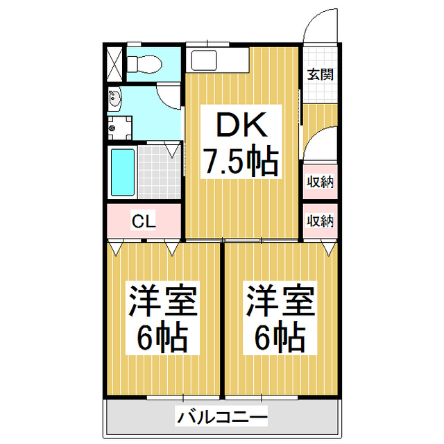 ハイツナカジマの間取り