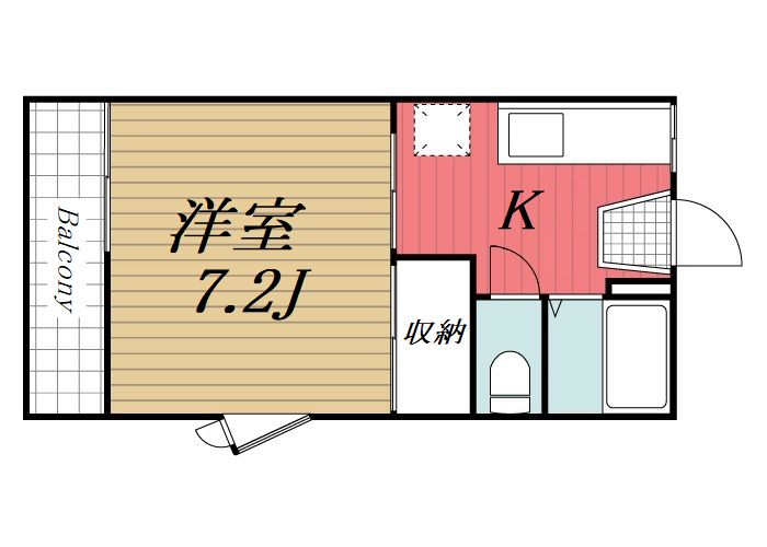 富里市日吉倉のアパートの間取り