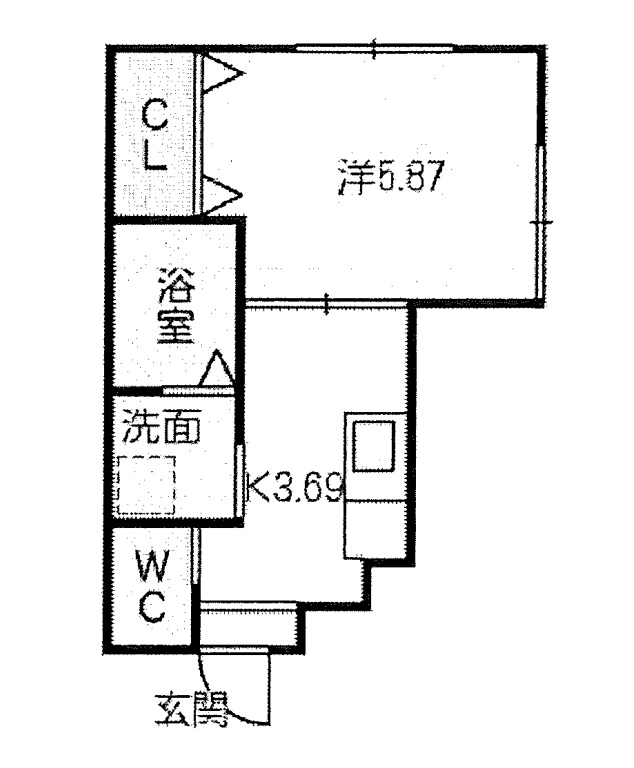 名古屋市南区呼続のアパートの間取り