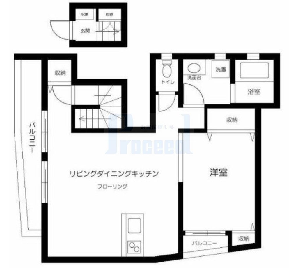 【練馬区豊玉北のアパートの間取り】