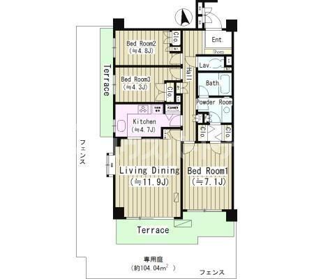 豊島区要町のマンションの間取り