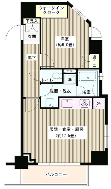 新宿区新宿のマンションの間取り