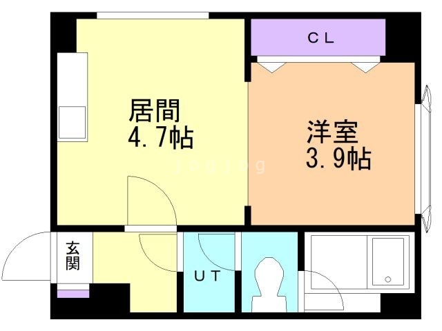 札幌市豊平区美園一条のマンションの間取り