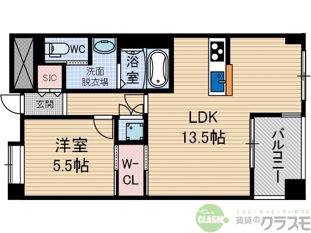 茨木市上郡のマンションの間取り