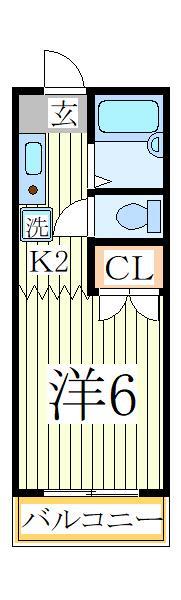 柏市今谷上町のアパートの間取り