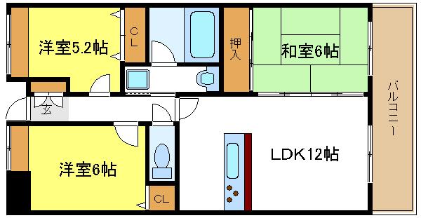 【シャトー玉出の間取り】