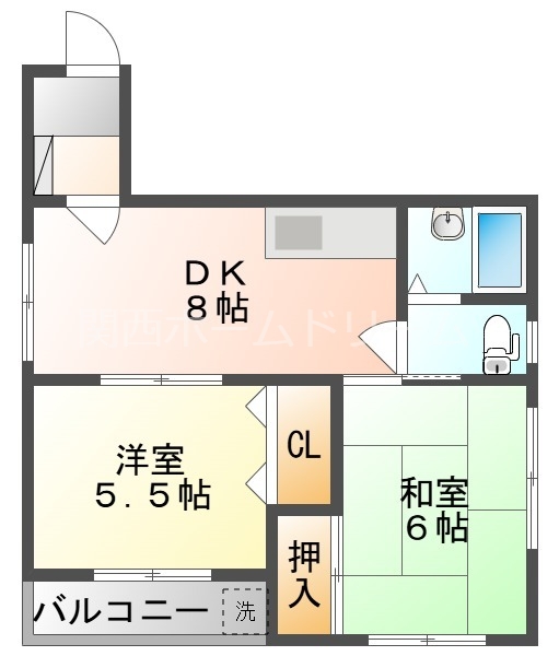 門真市千石東町のマンションの間取り