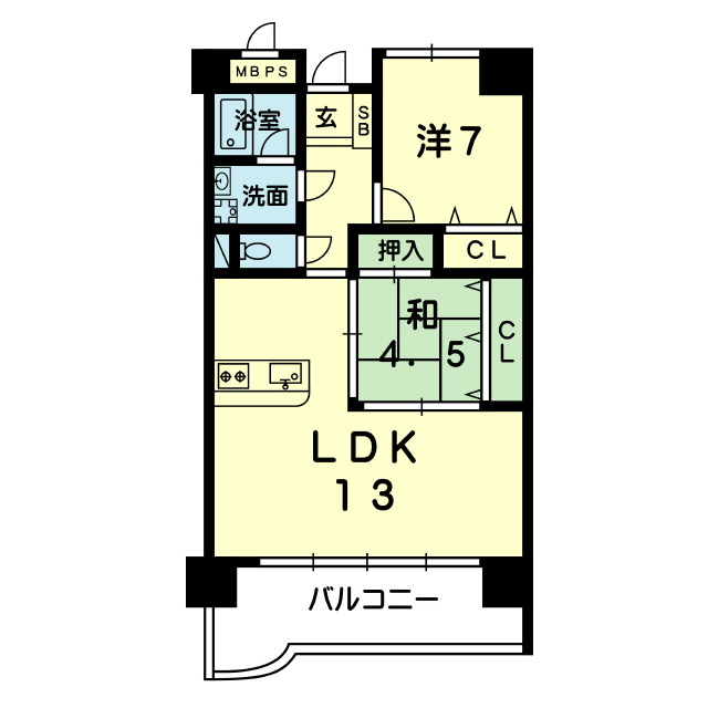 ガーデンパレス東部の間取り