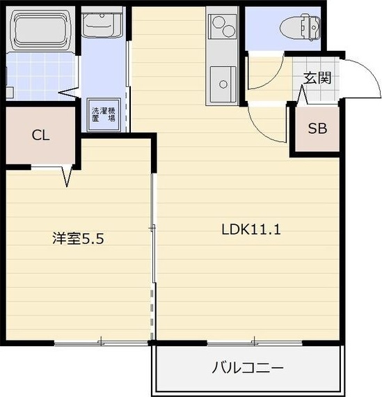 【千歳市末広のマンションの間取り】