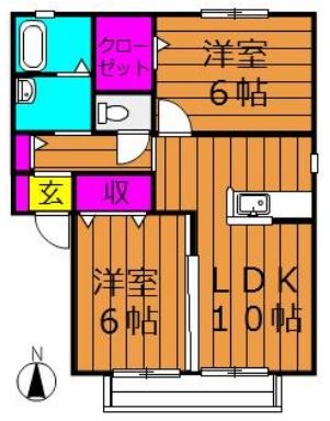 エバーグリーンオーク　Ａの間取り