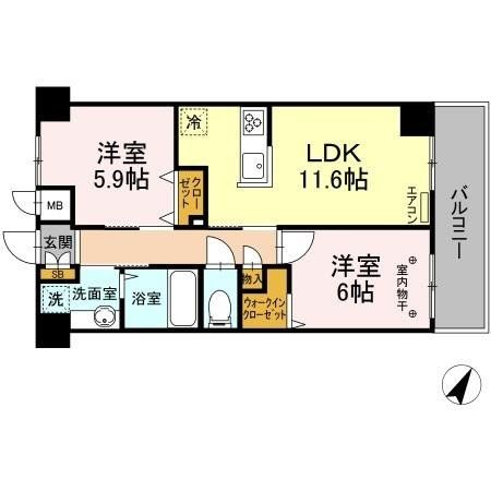 【船橋市芝山のマンションの間取り】