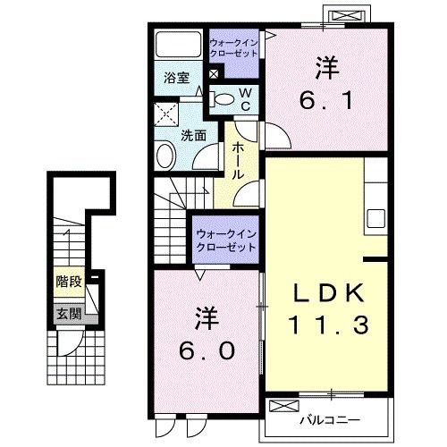 カルムＢ棟の間取り