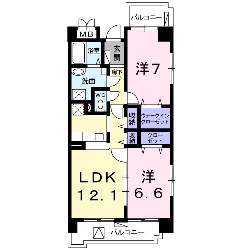 エスポ三池の間取り