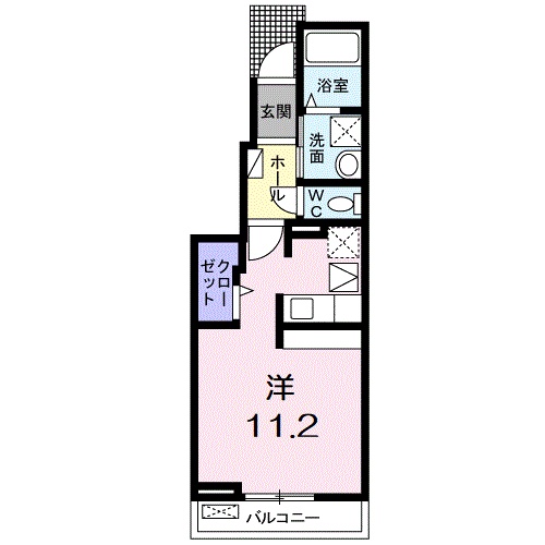 長浜市四ツ塚町のアパートの間取り