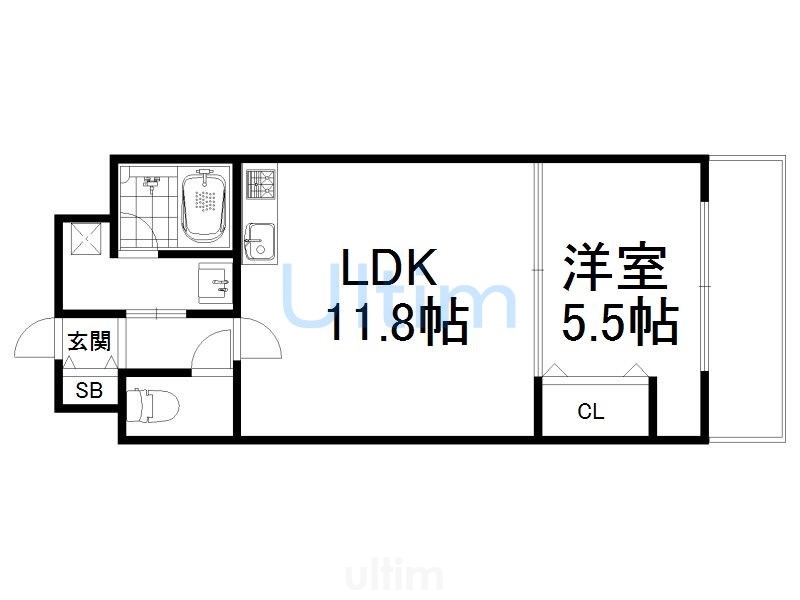 エリーフラッツ梅ノ宮の間取り