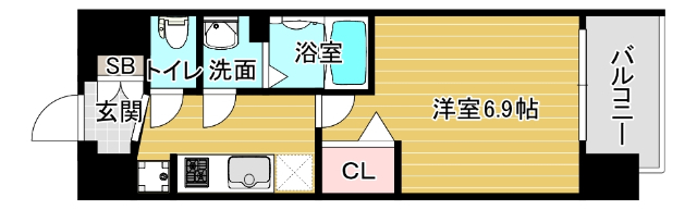 アドバンス大阪ベイココナの間取り