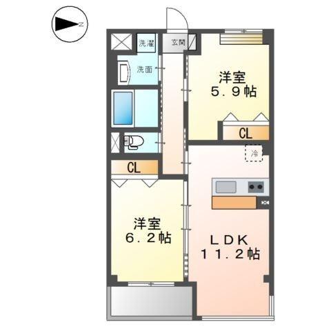 エルヴィータ大山崎　3Ｆの間取り