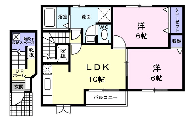 長浜市宮司町のアパートの間取り