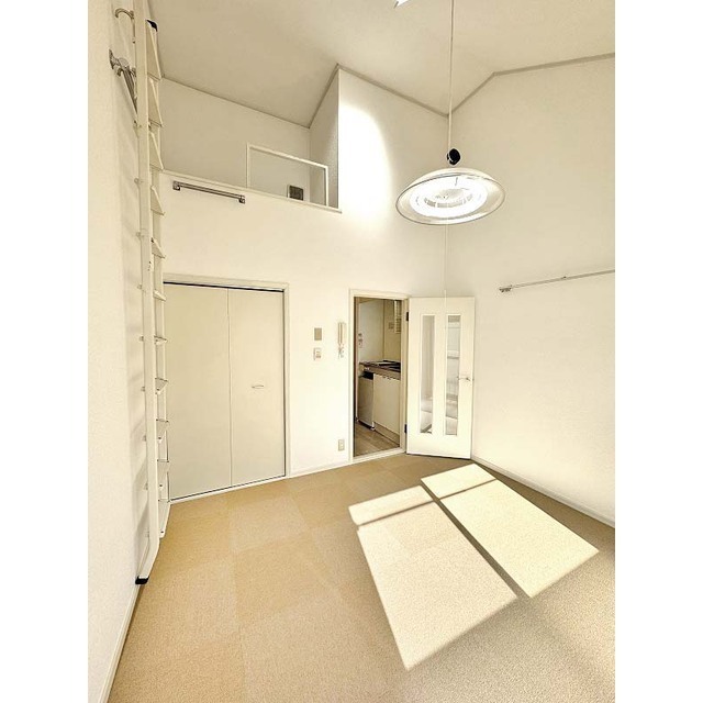 居室・リビング　ロフト付で天井が高いです。