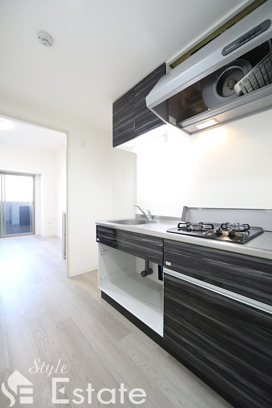 キッチン　システムキッチン（ガス2口）　建築中