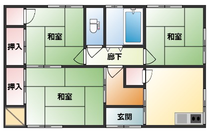 元石町借家の間取り写真
