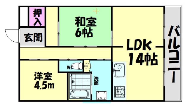 ロイヤルスクエアあむIの間取り写真