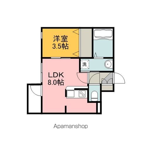 広島電鉄江波線 江波駅 徒歩7分 3階建 築11年の間取り写真