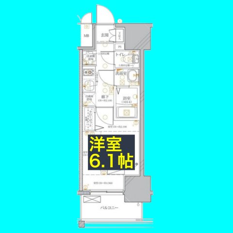 地下鉄鶴舞線 浅間町駅 徒歩1分 13階建 築5年の間取り写真