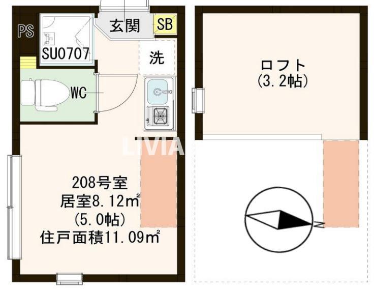 東京メトロ千代田線 町屋駅 徒歩4分 2階建 築2年の間取り写真