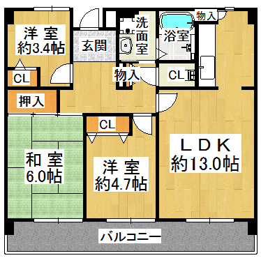 井吹東シティコートの間取り写真
