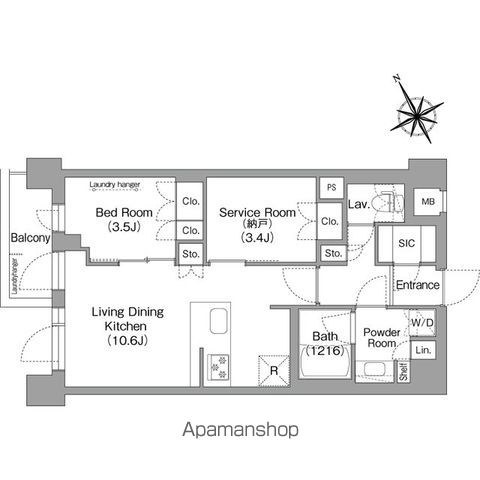 プレジリア代々木参宮橋の間取り写真
