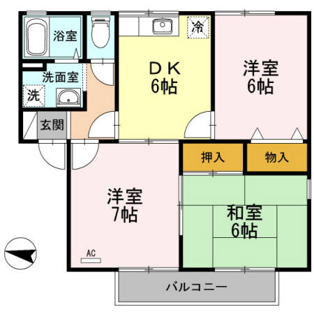 アムール Aの間取り写真